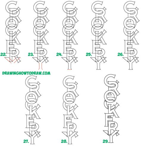 How To Draw Cool 3d Interlocking Letters In Easy Step By Step Drawing