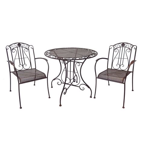 Chairs benches restaurants bunnings tables canadian adjustable red. Marquee 3 Piece Rustic Metal Bistro Set | Bunnings Warehouse