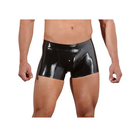 Plus Size Boxers Black Wetlook Vinyl Leather Lingerie Sexy Men S Boxers Shorts Shiny Sheath Cool