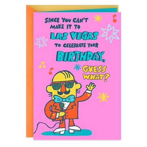 Typically uv coating is applied to the whole business card, flyer or brochure to give the paper stock a shinny gloss. Las Vegas Style Funny Musical Birthday Card - Greeting ...
