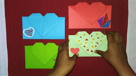 Easy Origami Heart Envelope Paper Heart Envelope Youtube