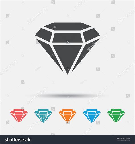 Diamond Sign Icon Jewelry Symbol Gem Stock Vector Royalty Free