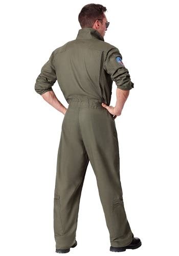 Mens Top Gun Flight Suit Costume Pilot Halloween Costume