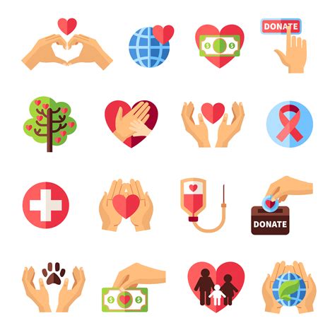 Charity Icons Set 479203 Vector Art At Vecteezy