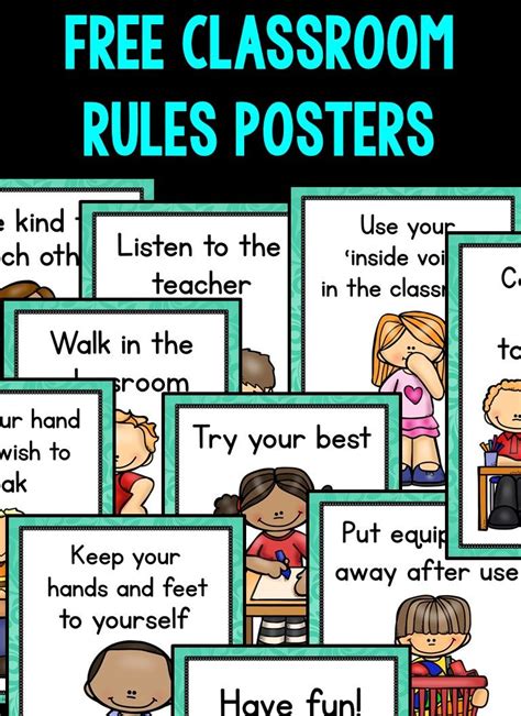 Freebie Classroom Rules Posters Classroom Rules Poster Teacher Images