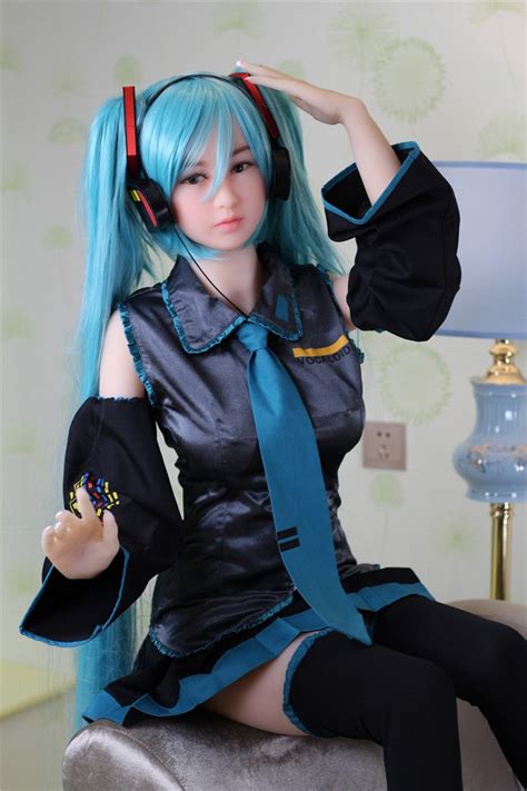 165 5 Silicone Sex Doll Realistic Hatsune Miku Cosplay 165cm Small Bre