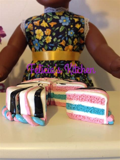 birthday cake for american girl dolls 18 inch by feliciaskitchen