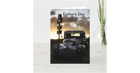 Cartão Old Chevy Truck Fathers Day Card Zazzle Brasil