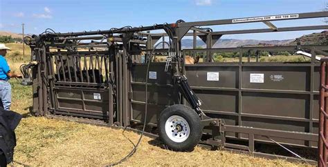 Portable Hydraulic Cattle Working Chute Double Alley With Tub Tub