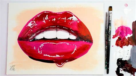 Cherry Lips Acrylic Painting Campestre Al Gov Br