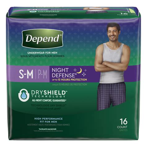Save On Depend Night Defense Underwear For Men Overnight Sm Order