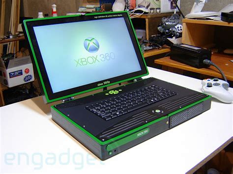 Xbox 360をどこでも遊べるようなラップトップ機にしてしまった写真 Gigazine