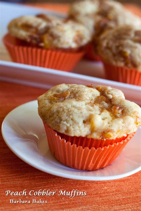 Divide the batter between the 12 muffin cups lined with paper liners or sprayed with nonstick cooking spray.use a large ice cream scoop to fill each cavity about ¾ of the way full. Peach Cobbler Muffin Recipe | Barbara Bakes