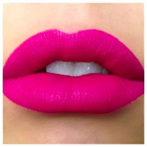 It has excellent color payoff and leaves behind the softest finish without ever drying out the lips. Hot Pink Matte lip Color by MarQuina | We Heart It
