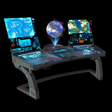 Sci Fi Command Panel 3d Max Tecnologia Futurista Gadgets De Alta