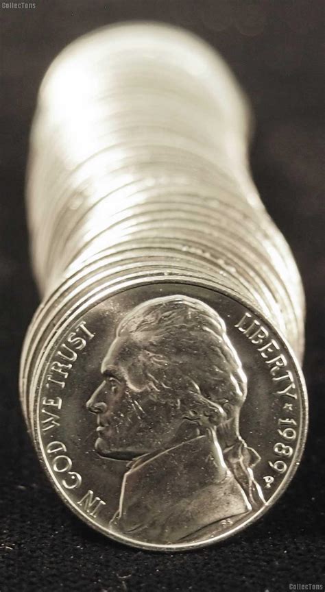 1989 P Bu Jefferson Nickel Roll 40 Coins