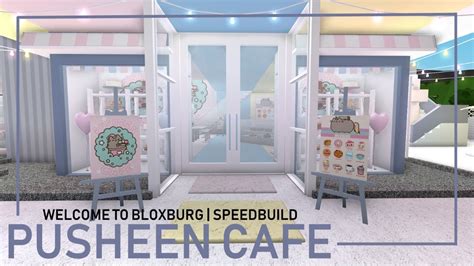 Bloxburg Pusheen Cafe Speedbuild Youtube