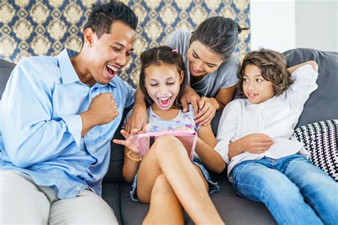 You must have one, come on. Thai Family Portrait Mom Dad Daughter And Son Sitting On ...