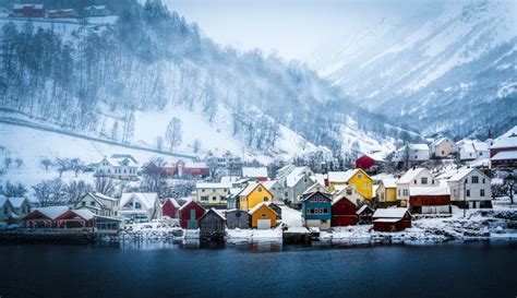 Norwegian Fjords In Winter Stock Image Image Of Lofoten 124332093