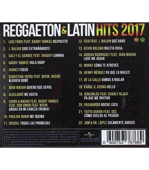 Comprar Cd Reggaeton And Latin Hits 2017 Varios