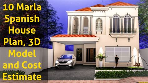 10 Marla 35x65 Spanish House 🏡 Design In Pakistan 3d Model Of 10