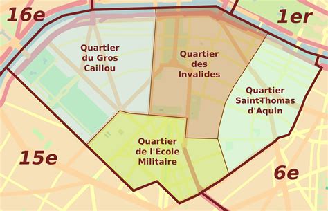 Plan Du 7e Arrondissement De Paris