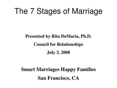 Ppt The 7 Stages Of Marriage Powerpoint Presentation Id393465