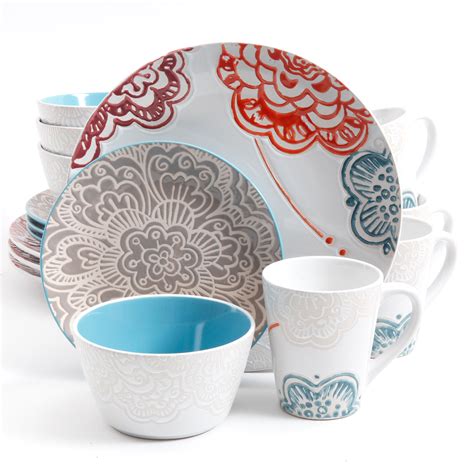 19,7 x 27,6, 42,28 mb included in the commercial licence option is: Gibson Aria Floral 16 Piece Dinnerware Set