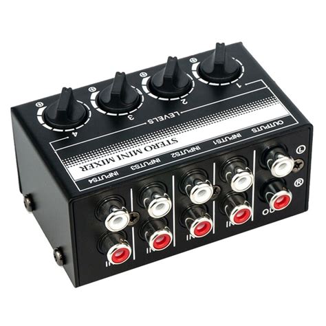 Channel Stereo Audio Mixer Support Rca Input And Output Mini Passive