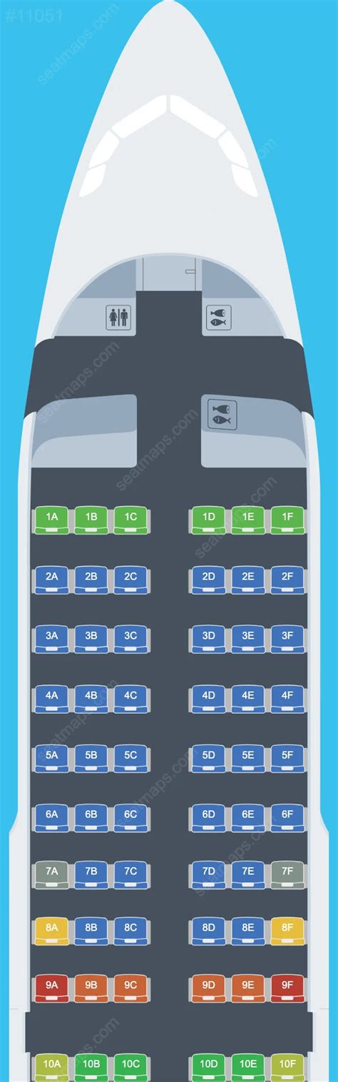 Seat Map Of Lufthansa Airbus A319 Aircraft