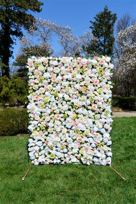 Check spelling or type a new query. 5' x 7' Ivory Faux Flower Wall // FREE Shipping
