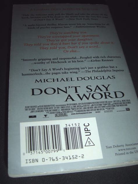 Dont Say A Word By Andrew Klavan 2001 Paperback Revised