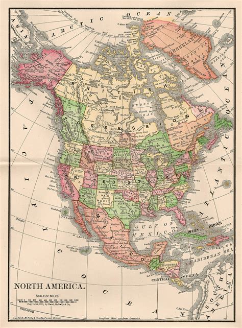 Catnipstudiocollage Free Vintage Clip Art Map Of North America 1901