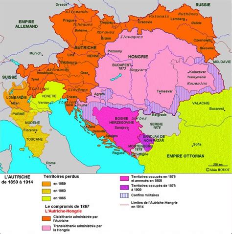 Carte europe carte du monde. 1850-1914 - De l'Autriche à l'Autriche-Hongrie - Herodote.net