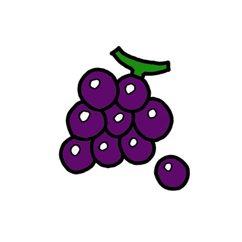 Kids and beginners alike can now draw a great looking monkey. How to Draw Grapes - Step by Step Easy Drawing Guides ...