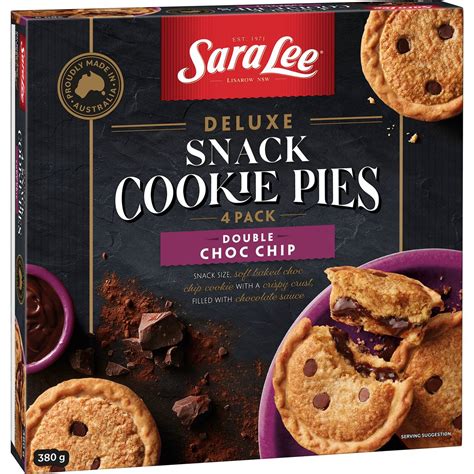 Sara Lee Cookie Pies Double Choc Chip 4 Pack Woolworths