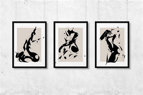 Abstract Female Nude Erotic Art Prints Black And White Art Nude