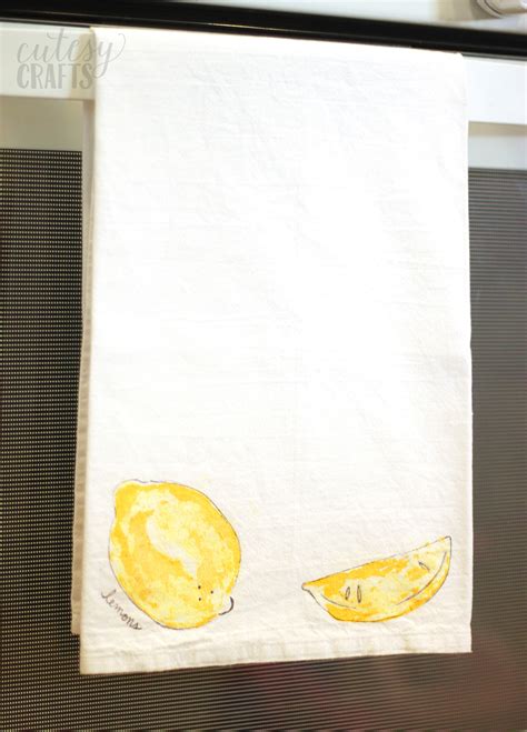 Fruit Stamped Tea Towels As Ts