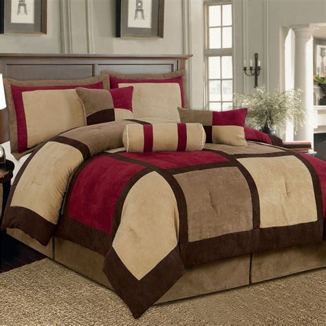 Choose from many types like comforter, comforter set, bedding set & more. King size 7-Piece Bed Bag Patchwork Comforter Set in Brown ...