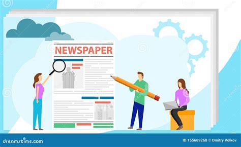 The Journalist Edits the Text of the Newspaper. Editing an Article