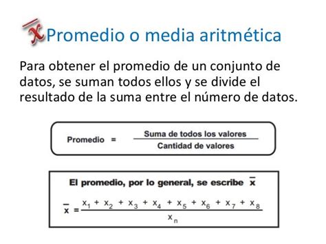 Promedio Media Aritmética