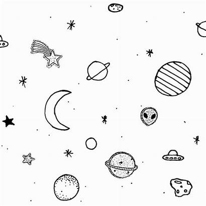 Coloring Aesthetic Planet Space Drawings Cartoon Drawing