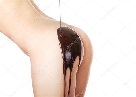 Naked Female Body Covered With Chocolate Stock Photo Piotr