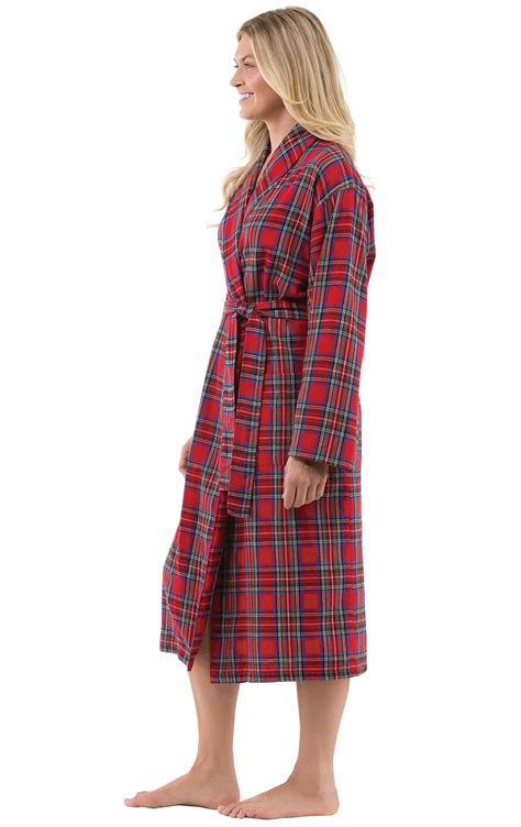 Stewart Plaid Flannel Womens Robe In Womens Robes Pajamas For Women