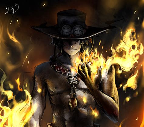 Download Portgas D Ace Anime One Piece HD Wallpaper by りゅう