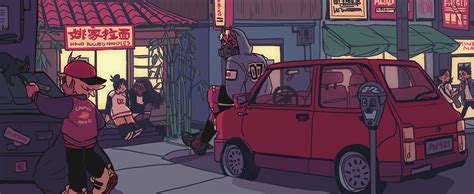 Street Scene Aesthetic Anime Street Scenes Illustration