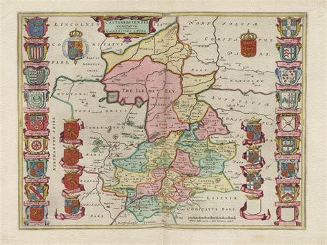 Cambridgeshire 1645 The Old Map Company