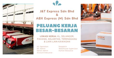 Gd express sdn bhd (gdex) was formed in 1997 to provide express delivery service for both the domestic and international markets. J&T Express Sdn Bhd & ABX Express (M) Sdn Bhd Perlukan ...