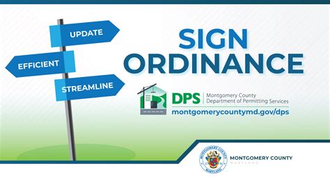 Updated Sign Ordinance Montgomery County Maryland