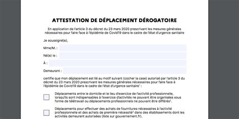 Ce nouveau document prend en compte les modifications annoncées par le. Confinement : une nouvelle attestation de déplacement ...